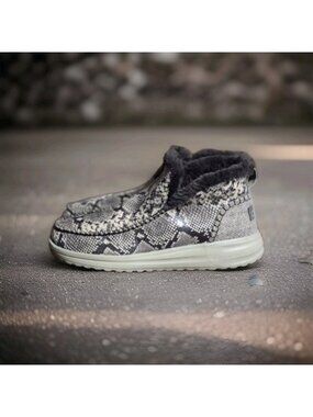 Hey Dude Denny Python Stretch Fabric Slip On Comfort Boots - Women's Size 11